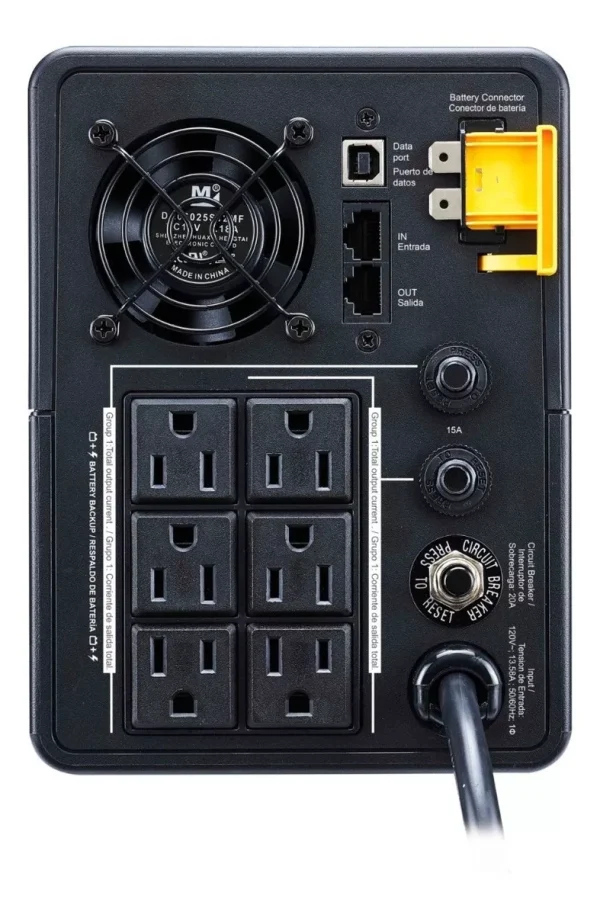 Ups Apc Bx2000m-lm 2000va 6 Tomas Avr 1200 Watts Nema 20 Color Negro - Imagen 2